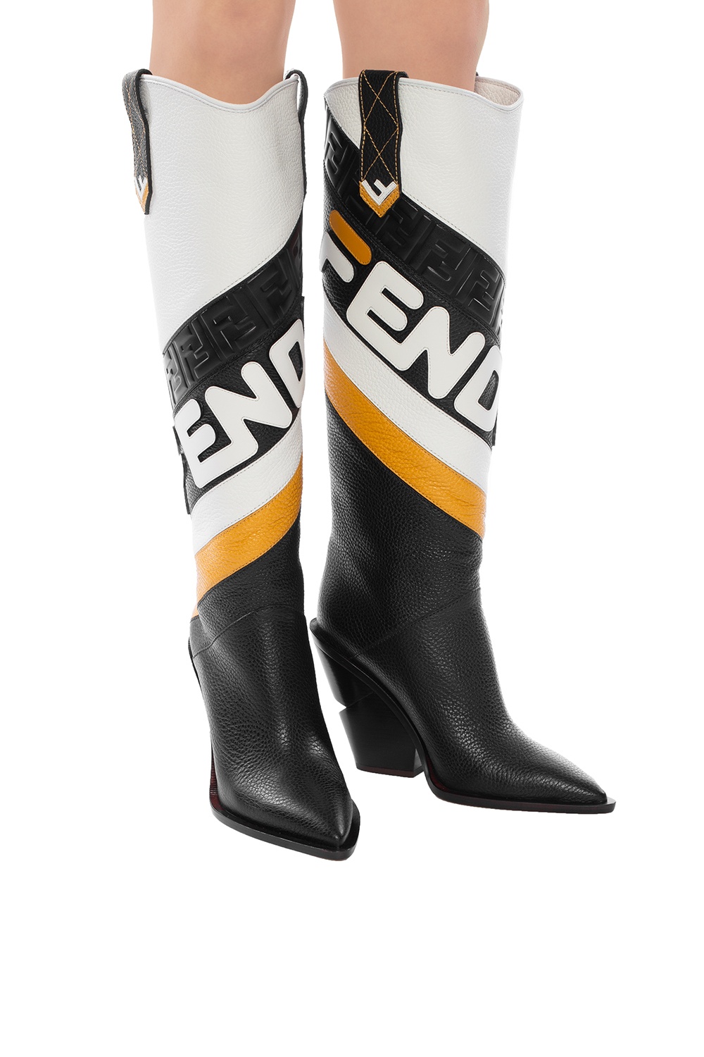 Yellow fendi cowboy on sale boots